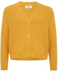 Laneus - V-Neck Textured-Knit Cardigan - Lyst