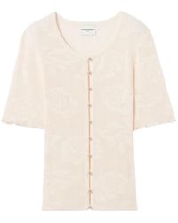Claudie Pierlot - Floral Knit Cardigan - Lyst