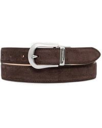 Paul & Shark - Suede-Finish Buckle-Fastening Belt - Lyst
