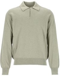 Grifoni - Fine-Knit Polo Sweater - Lyst