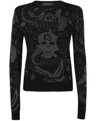 John Richmond - Patterned-Jacquard Top - Lyst