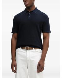 Michael Kors - Ribbed-Knit Polo Shirt - Lyst