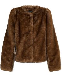 Stand Studio - Jacke Aus Faux Fur - Lyst