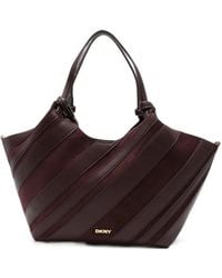 DKNY - Medium Paula Diagonal-Stripe Tote Bag - Lyst