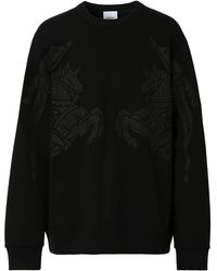 Burberry - Ekd-print Cotton Sweatshirt - Lyst