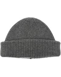 Amaranto - Ribbed Beanie Hat - Lyst