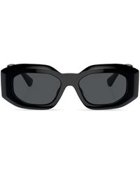 Versace - Sonnenbrille mit geometrischem Gestell - Lyst