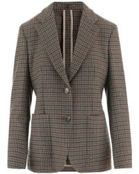 Lardini - Check Cashmere Blazer - Lyst