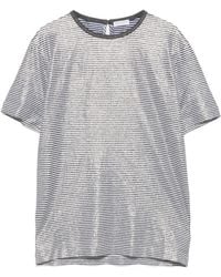 Brunello Cucinelli - Gestreiftes T-Shirt - Lyst