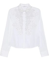 Ermanno Scervino - Lace-Panelled Sequin-Embellished Shirt - Lyst