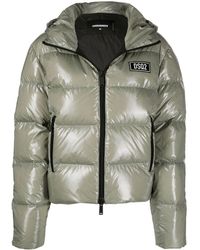 DSquared² Cotton Camping Crew Check Teddy Hooded Jacket in Orange Womens Jackets DSquared² Jackets 