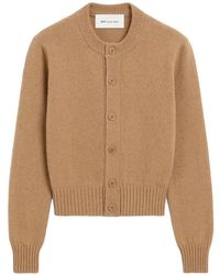 Ami Paris - Crewneck Cashmere Cardigan With Ami De Coeur - Lyst