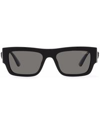 Versace - Logo-plaque Square-frame Sunglasses - Lyst