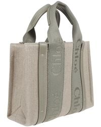 Chloé - Small Woody Logo-Webbing Tote Bag - Lyst