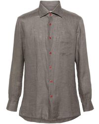 Kiton - Press-stud Linen Shirt - Lyst