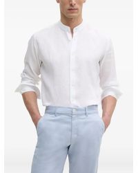 Karl Lagerfeld - Mandarin-Collar Cotton Shirt - Lyst