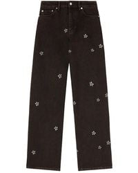 Ganni - X Disney Jeans Mit Blumen-Print - Lyst