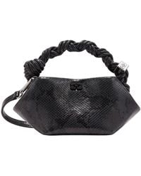 Ganni - Mini Bou Tote Bag mit verdrehtem Henkel - Lyst