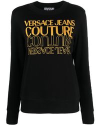 Versace - Logo-print Cotton Jumper - Lyst
