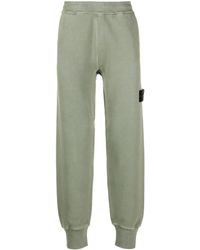 Stone Island - Compass-patch Cotton Track Pants - Lyst
