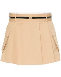 Maje - Pleat-detail Belted Mini Skirt - Lyst