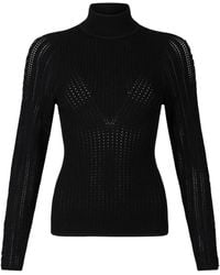 Liu Jo - Punched High-Neck Sweater - Lyst
