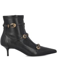 Pinko - Ankle Boots With Buckle And-Tone Details - Lyst