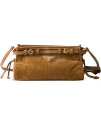 Prada - Bonnie Small Suede Shoulder Bag - Lyst