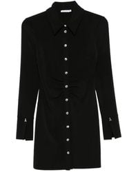 Patrizia Pepe - Ruched Shirt Mini Dress - Lyst