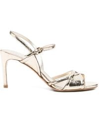 Roberto Del Carlo - Crackle-Effect Crossover-Strap Sandals - Lyst