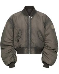Rick Owens - Secchia Flight Ruched-Sleeve Bomber Jacket - Lyst