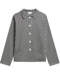 agnès b. - Gingham Button-up Shirt - Lyst
