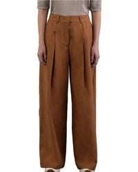 Moorer - Rumy Pleated Wide-Leg Trousers - Lyst