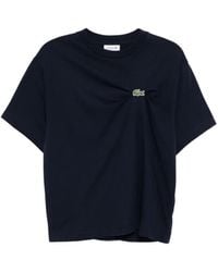 Lacoste - Oversized Draped T-Shirt - Lyst