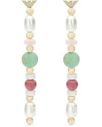 Emporio Armani - Pearl Beaded Drop Earrings - Lyst