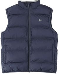 Fred Perry - Quilted Logo-Embroidered Gilet - Lyst