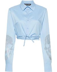 OTTOLINGER - Camisa Cruzada Con Apliques De Strass - Lyst