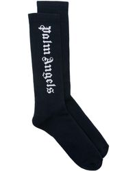Palm Angels - Gerippte Socken mit Intarsien-Logo - Lyst