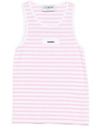 Iceberg - Striped Plaque Top - Lyst