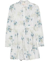 byTiMo - Floral-print Cotton Mini Dress - Lyst