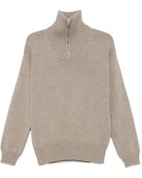 Daniele Fiesoli - Half-Zip Ribbed-Trim Sweater - Lyst