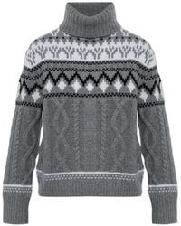 Bogner - Lorely Cable-Knit Fair Isle Sweater - Lyst