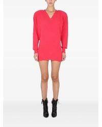 Philosophy Di Lorenzo Serafini - V-Neck Long-Sleeve Mini Dress - Lyst