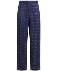 Etro - Twill Trousers With Micro Paisley Motif - Lyst