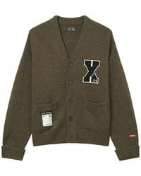 Izzue - Logo-Patch V-Neck Cardigan - Lyst