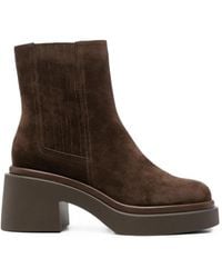 Bruno Premi - Suede Platform Ankle Boots - Lyst