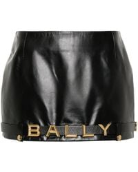 Bally - Logo-Embellished Belted Miniskirt - Lyst