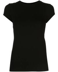 L'Agence - T-Shirt Con Girocollo Ressi - Lyst
