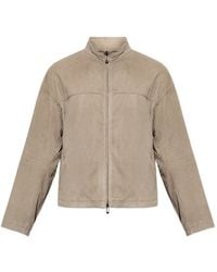 Emporio Armani - Perforated Suede Jacket - Lyst