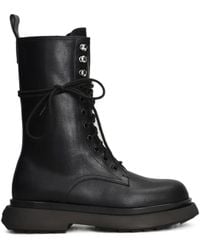 3Juin - Gio Lace-Up Studded Ankle Boots - Lyst